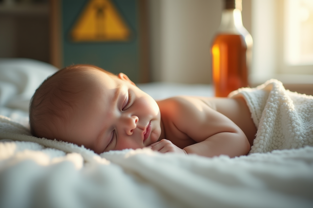 Bébé allaité avec bouteille d
