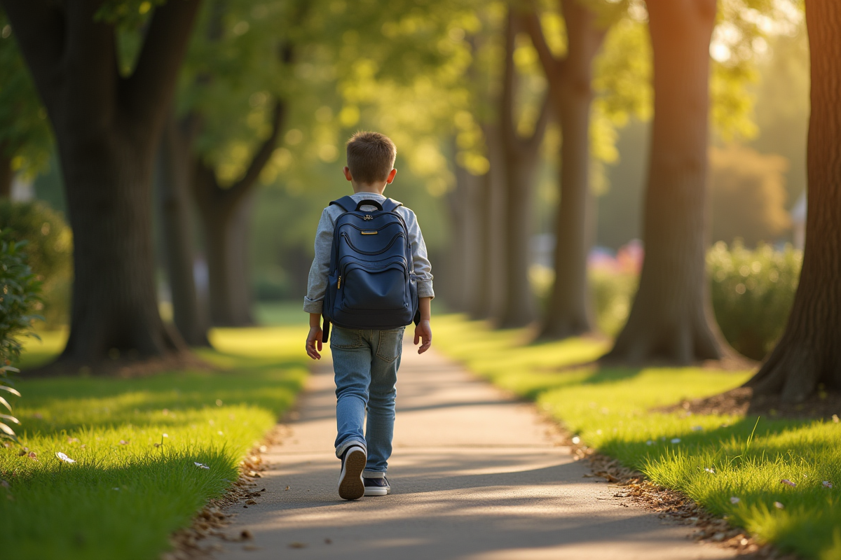 Enfant de 9 ans rentrant seul de l