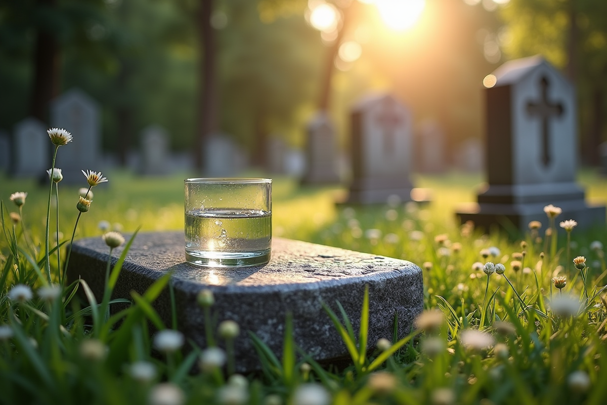 L’eau sur les tombes : signification et traditions funéraires